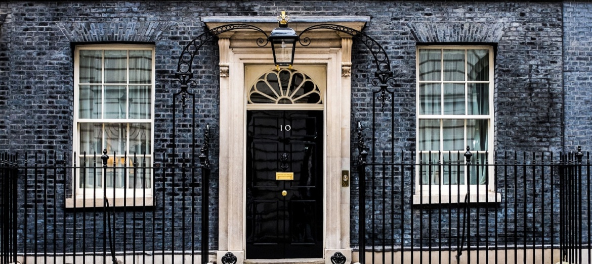 the exterior of 10 Downing Street