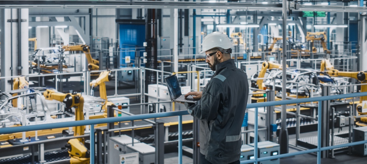 A worker in a car factory.